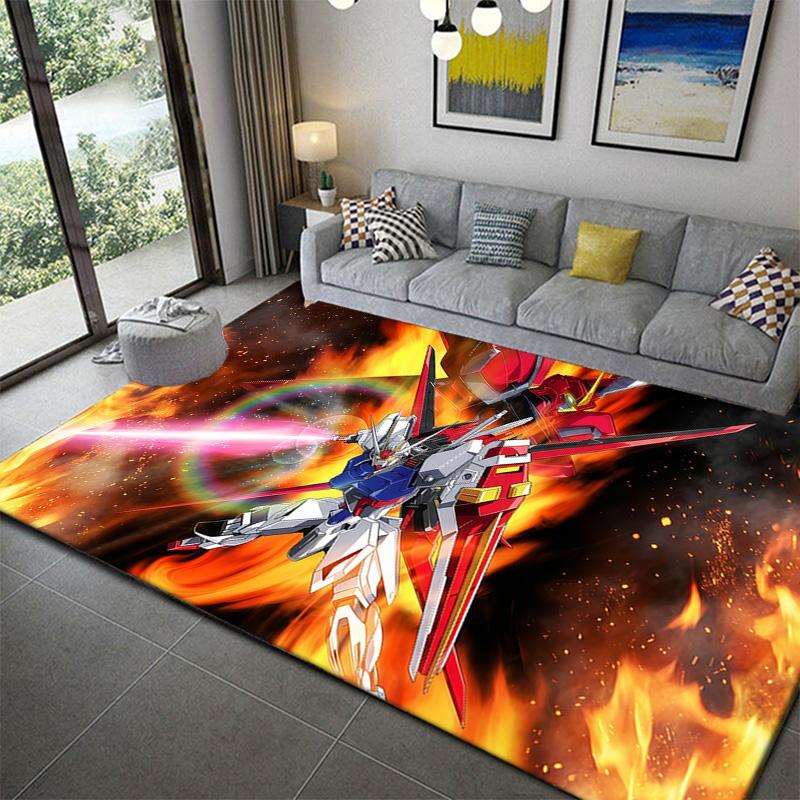 Mecha Power Symbol Printed Carpet Non-Slip Soft Rug for Bedroom Living Room Gaming Room Modern Home Decor