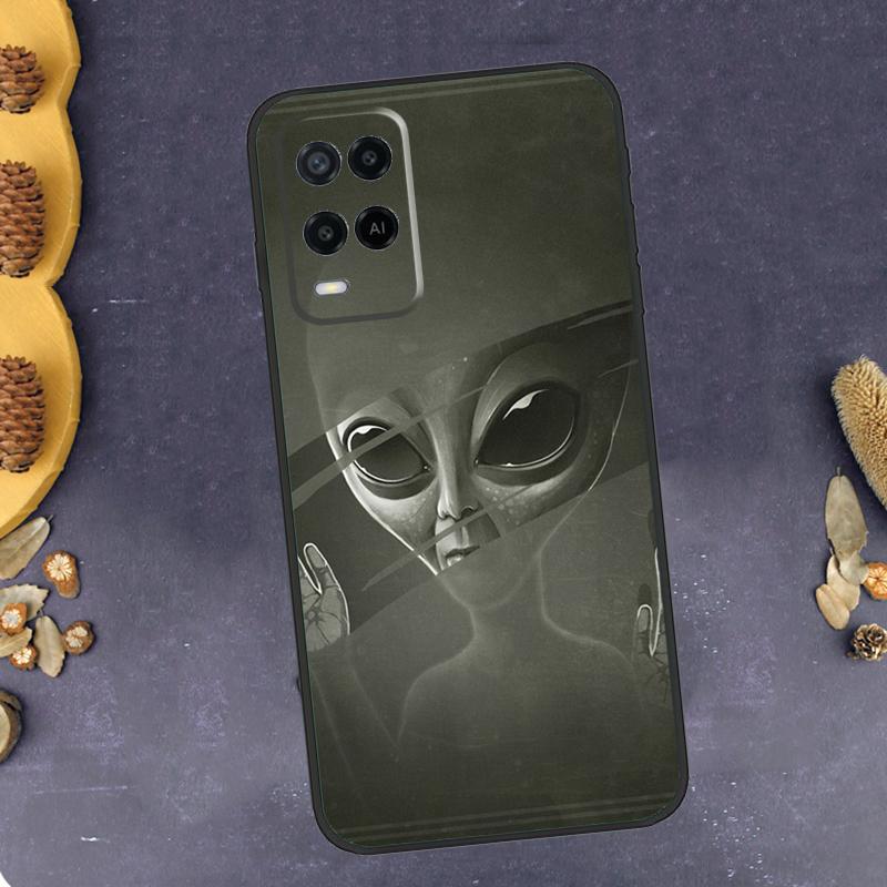 Alien Kawaii Art Phone Case For Oppo A96 A16 A76 A78 A58 A18 A38 A98 A17 A77 A80 A40 A60 A74 A94 A54 A15 A57S