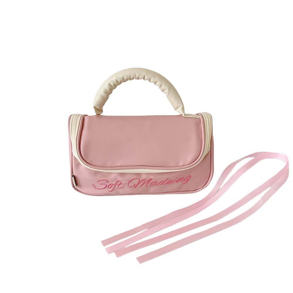 PU Leather Bow Stationery Bag Desktop Storage Bow Pencil Pouch Korean Style Pencil Case  School
