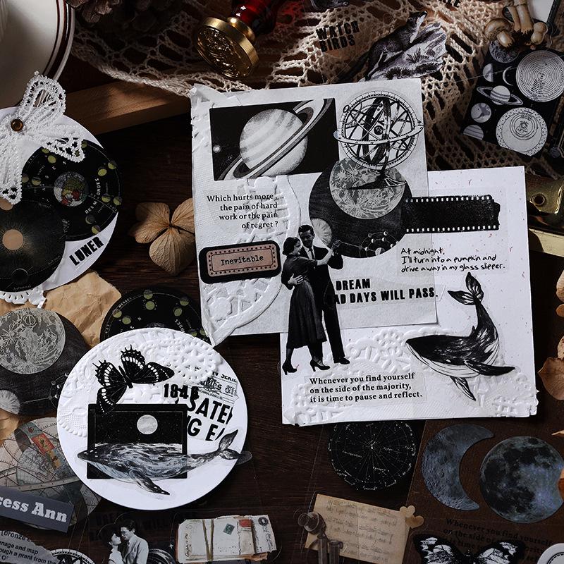 Infeel.Me Island Mountain Wind Series Sticker Book: DIY Journal Decoration - 4 Designs