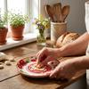 Round Plate Manual Garlic Masher Non-Slip Vegetable Grating Plate Ceramic Ginger Grater  Kitchen