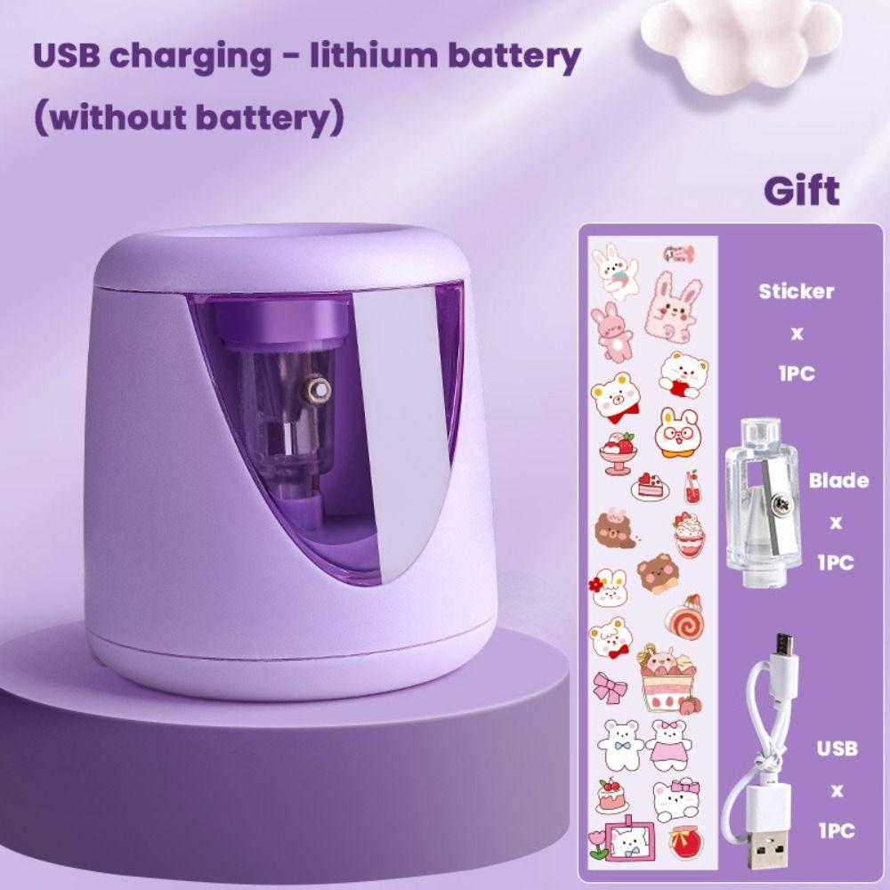 Декоративная наклейка-переключатель, автоматическая электрическая точилка для карандашей, креативные канцелярские принадлежности, механический инструмент