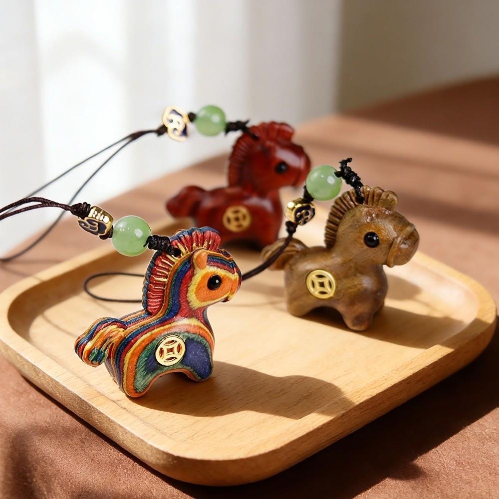 Traditional Horse Keychain Handmade Horse Pendant Chinese Style Car Keychain  Birthday Gift