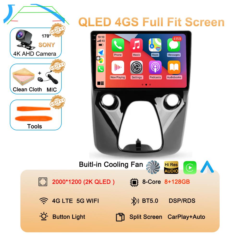 Android 14 Car Radio For Peugeot 108 For Toyota Aygo B40 2014-2021 Multimedia Video Player Navigation Stereo GPS 2din 2 din DSP