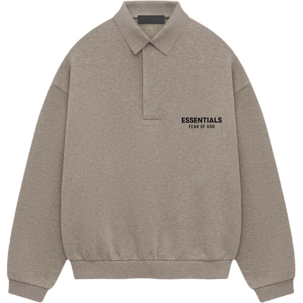 Fear of God Мужские топы-поло Essentials из флиса цвета серый меланж 192HO244399F