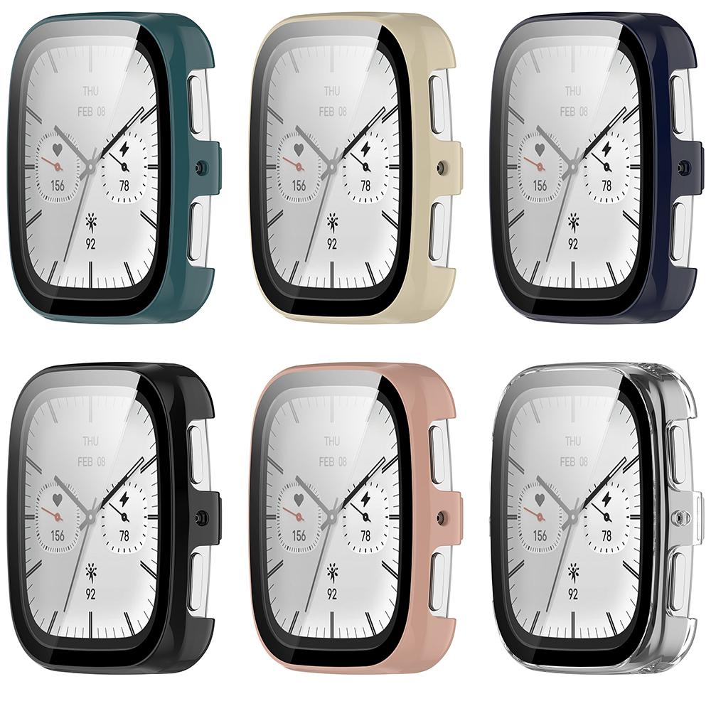 Полный защитный стеклянный чехол для смарт-часов Huami Amazfit Active 2 Square, чехлы-накладки для защиты экрана и закаленная стеклянная пленка