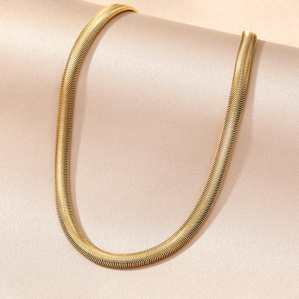 Новая модная женская цепочка в виде змеиной кости, модная роскошная Золотая толстая цепочка, элегантная подвесная цепочка на ключицы, вечерние цепи для свитера