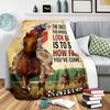Custom Cowboy Horseback Riding Home Customize Your Name Blankets Comfortable Soft Lightweight Allseason Multipurpose Blanket For Picnics Sofas Offices