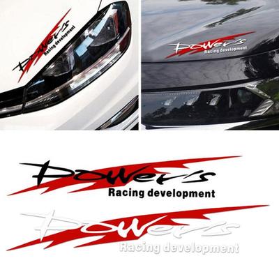 Наклейка на машину 'Racing Development' Стильная Спортивная наклейка 'Power's Racing Development' Светоотражающая водонепроницаемая наклейка на автомобиль