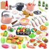La Gacela Play House Kitchen 129 Piece Play House Pot Realistic Cutting Pretend Birthday Educational Toy Set, Toys, Toys, Set, Set, Ingredients, Play,
