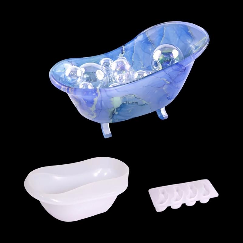Jars Resin Molds Silicone Bathtub/Mushroom Epoxy Resin Casting Mold for Storage Box,Candy Jewelry Container,Home Decor
