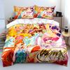 Beautiful Girls W-winx Cartoon Pattern Duvet Cover Set Digital Print Colorful Polyester Bedding with Zipper Closur for Kids Gift