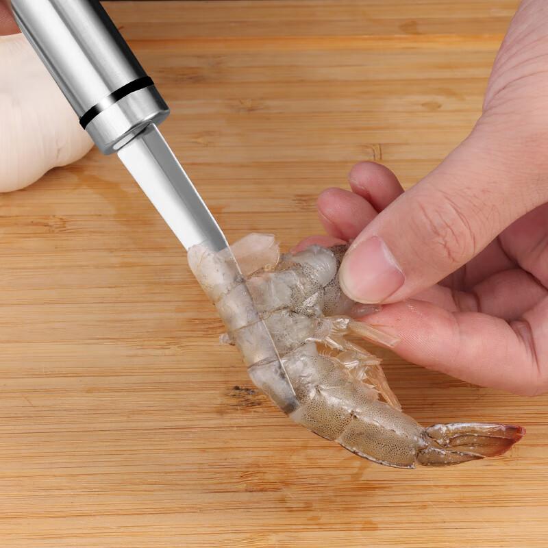 BJ 304 Stainless Steel Shrimp Deveiner Tool, Double-Ended Shrimp Deveiner Knife, Longan Pit Remover, Prawn Deveining Knife