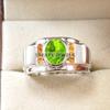 Peridot Oval Cut Gemstone With 925 Sterling Silver Ring For Men's #B487 JL375683948514