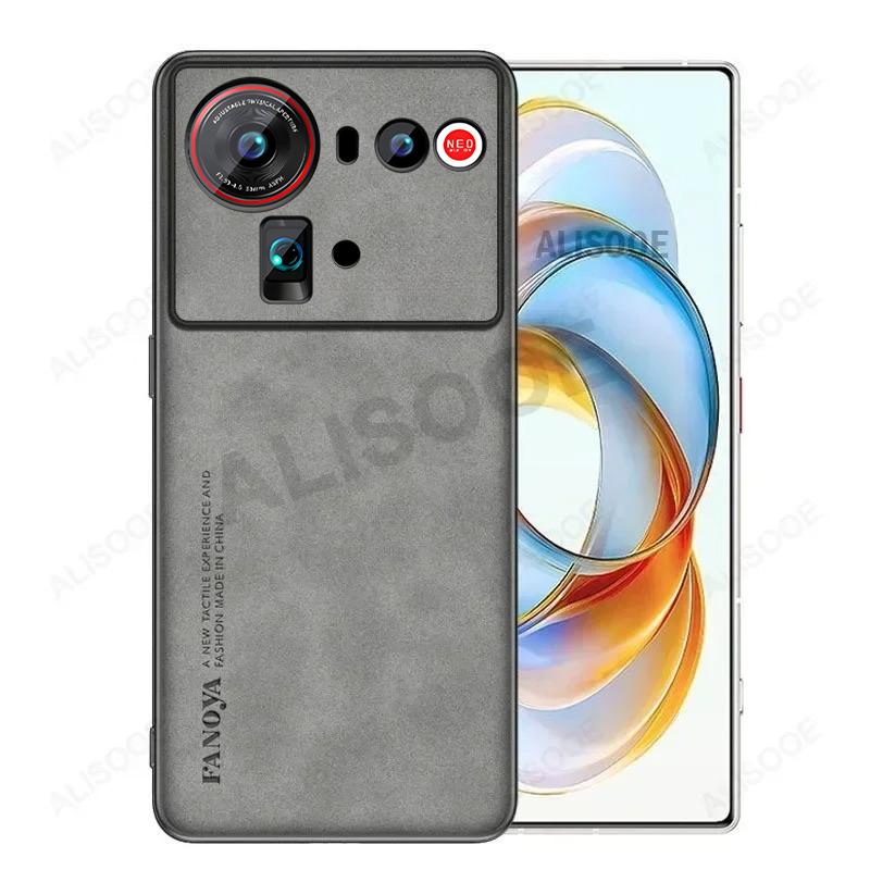 Матовая Кожа PU Чехол для Nubia Z80 Ultra Z70 Z60 Ultra Кейс Матовый Пластик Ударопрочная Задняя Крышка Capa