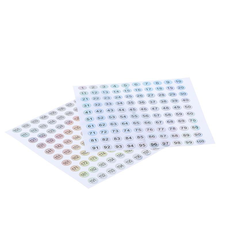 Водонепроницаемый номер 1-200 лазерные этикетки наклейки лак для ногтей губная помада бирки с номерами