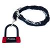 Radikal U Motorcycle Security Chain 120cm Long with Approved Bike Lock RK120R+RK10120L Lock, Ø10 Loop, Anti-Theft,