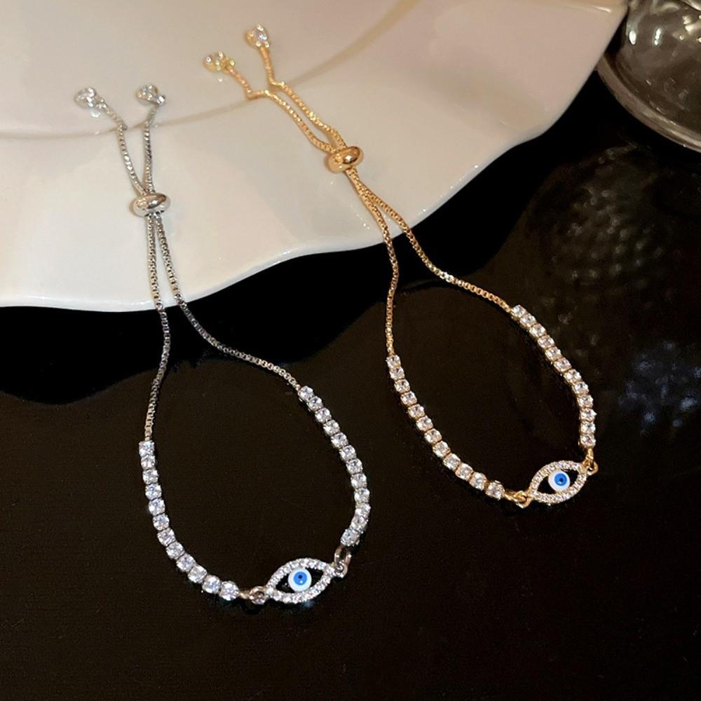 Shiny Rhinestone Devil's Eye Bangle Devil's Eye Banquet Clothes Jewelry Party Favors