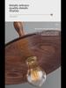Nordic Style Black Walnut Retro Brass Chandelier for Restaurant or Bar