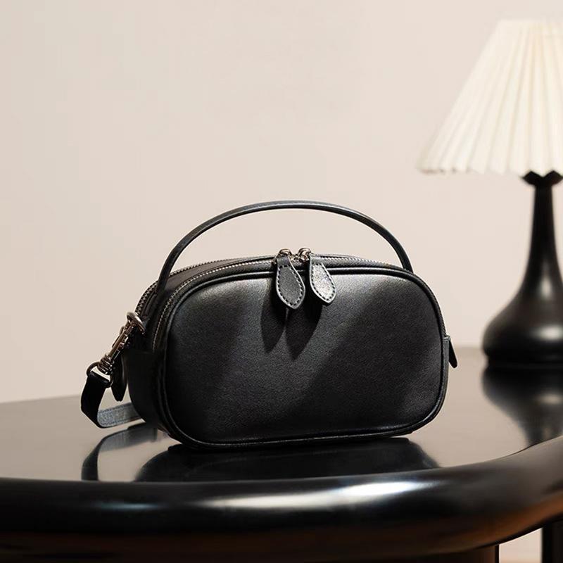 Кожаная сумка женская 2025 весна и лето новая сумка-камера модная универсальная сумка-мессенджер портативная повседневная женская сумка через плечо
