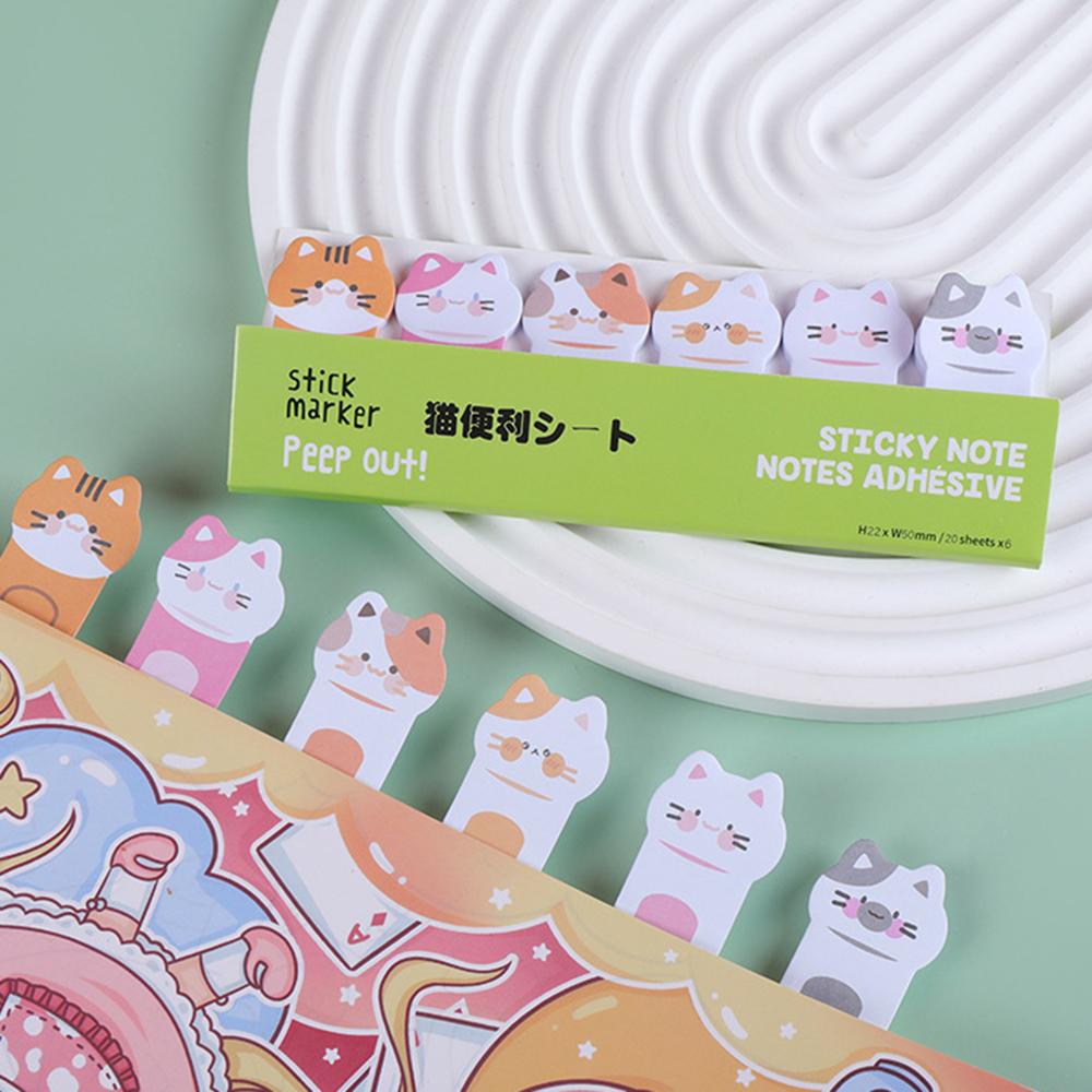 1 шт. Канцелярские принадлежности Kawaii с изображением животных из мультфильмов, блокнот, закладка, флаги, индексная вкладка, липкие заметки, этикетки, бумажные наклейки