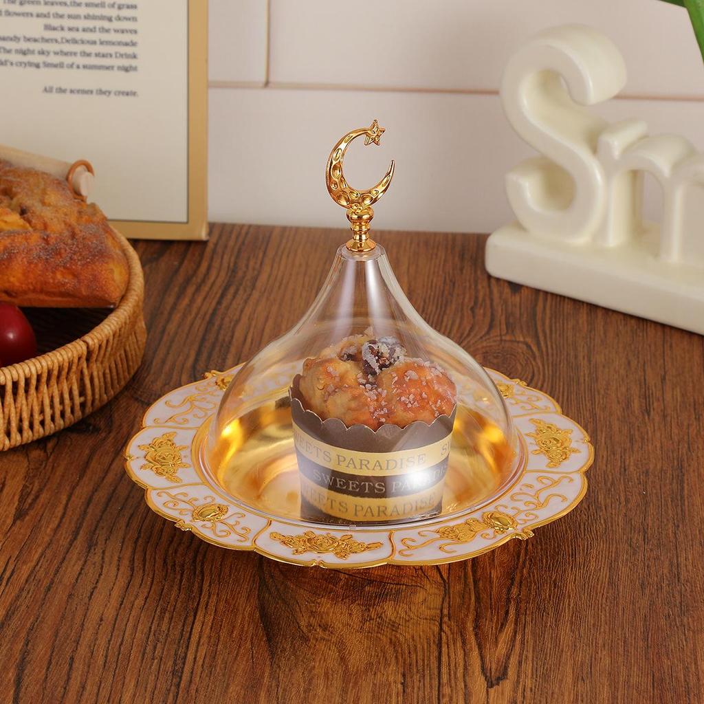 Elegant Glass Dome Cake Stand and Dessert Plate Collection
