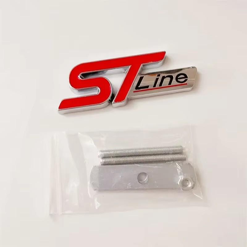 3D Металлический Логотип ST Line Наклейка Эмблема на Решетку Радиатора Автомобиля Значок на Багажник Для Ford Kuga MK3 MK4 S Max Focus Puma Fiesta Аксессуары