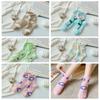 Female Hosiery Coral Velvet Socks Plush Sleeping Socks Flower Pattern Socks Floor Socks