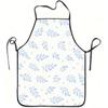 1pc Blue Leaf Design Apron, Sturdy And Easy To Clean, Adjustable Waist, Made of Polyester, Suitable for Cooking, Gardening, Fruit Picking, Christmas A