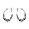 S925 Sterling Silver Jewelry Light-Weight Balinese Hoop Earring for Girl Women