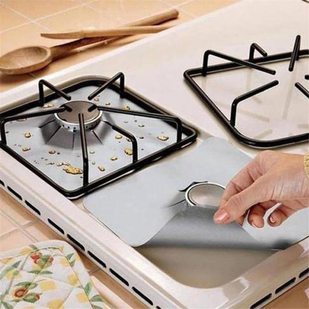 Stove Surface Pad High Temperature Oil Proof Antifouling Cleaning Pad 2PC