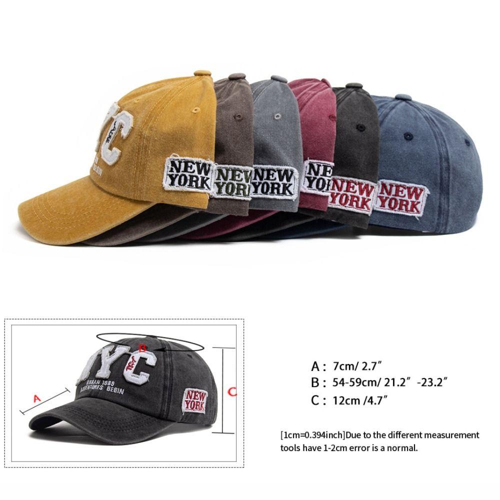 НЬЮ-ЙОРК NYC Вышитая Бейсболка Стираная Кепка-Snapback Для Мужчин Женщин На Открытом Воздухе Спорт