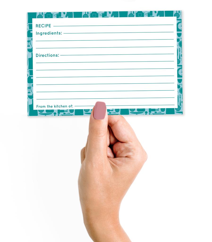 Inkdotpot Карточка с рецептом 6x4 дюйма, односторонние карточки с рецептами, рамки, карточки с рецептами, свадьба, девичник, детский душ — упаковка