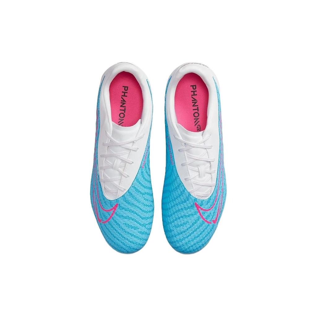 Nike Phantom GX Academy HG/AG Artificial Turf Comfortable Shock Absorbing Non-Slip Durable Soccer Shoes Unisex Soccer Shoes Blue White DD9470-446