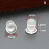 20Pcs Transparent Rubber Particles Soft Anti-Collision Particle Hole Plug Foot Nail Tube Plug Shelf Foot Pad Dust Plug