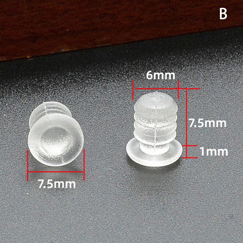 20Pcs Transparent Rubber Particles Soft Anti-Collision Particle Hole Plug Foot Nail Tube Plug Shelf Foot Pad Dust Plug