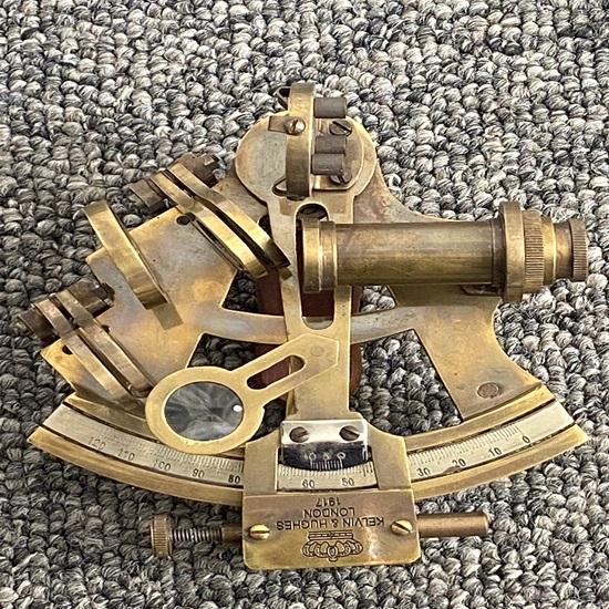 Латунный карманный секстант диаметром 12,5 см, навигационная морская деревянная шкатулка