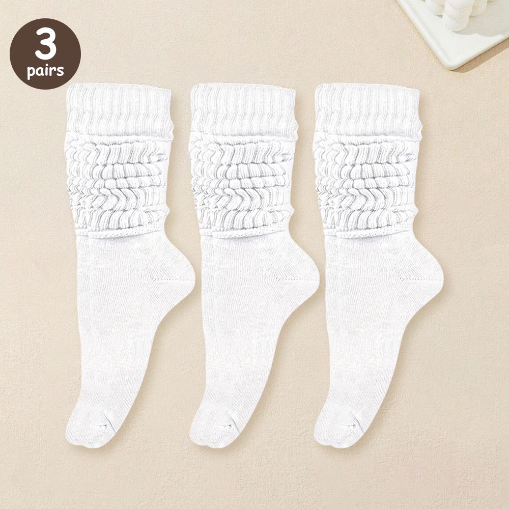 3/6/30 пар женских носков-гольфов, удобные и универсальные, длиной до икры, идеально подходят для повседневной носки и создания непринужденного модного образа.