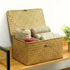 Rectangular Storage Basket Handwoven Seagrass Storage Box Wicker Basket Desktop Makeup Organizer Multipurpose Container