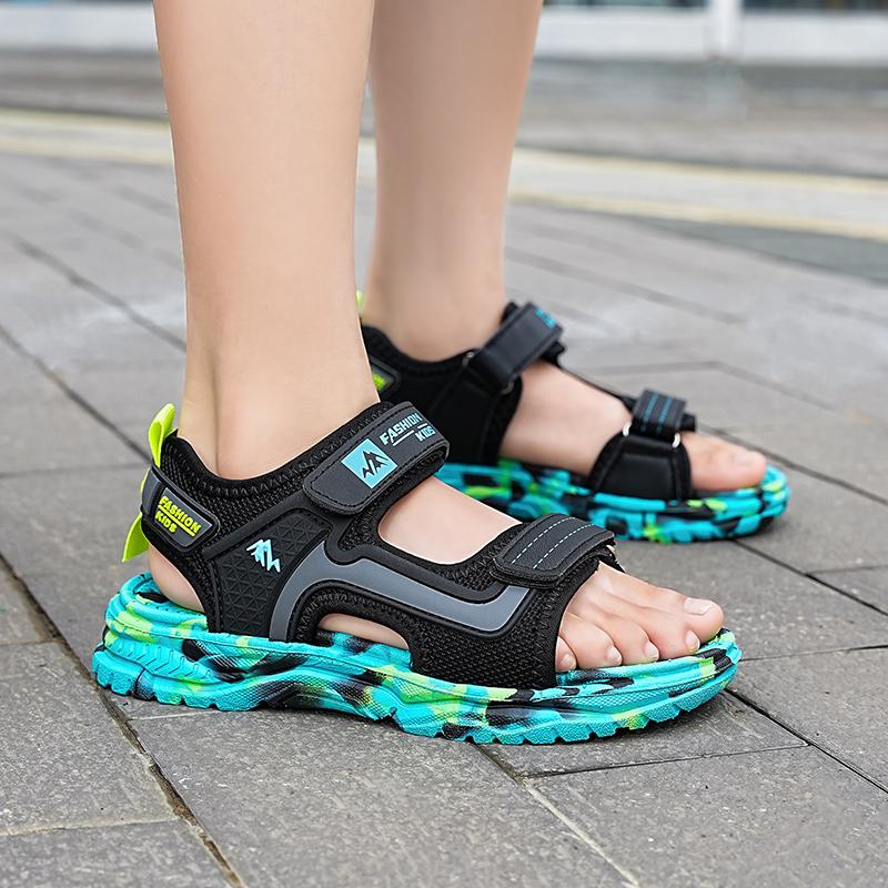 Летние модные сандалии для мальчиков Пляжная обувь Тапочки Спортивная обувь для подиума Обувь для активного отдыха на реке