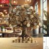 2D Flat Acrylic Money Tree Desktop Decoration, Home Decor Plaque Hanging Wall Art Decorative Garden Decoration for Room Door Signs Hanging Square Livi