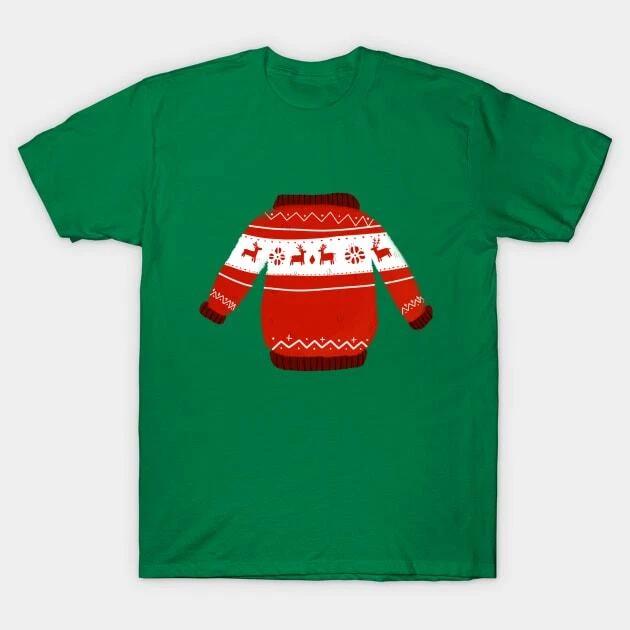 Ugly Christmas Sweater Reindeer Made in Australia T-Shirt