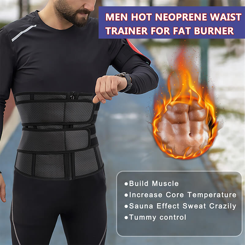 Workout Back Support Belt Neoprene Tummy Control Sweat Belt Adjustable Slim Waist Trimmer