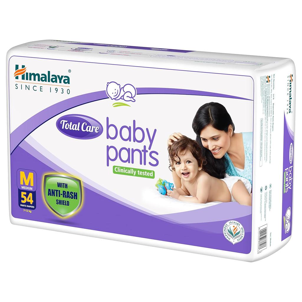 Himalaya Подгузники-трусики Total Care для малышей, средний размер, 54 штуки, мягкие, дышащие, непромокаемые, комфортные