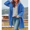 Women's Turn Down Collar Long Sleeve Loose Fit Solid Color Wool Blend Coat
