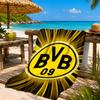 Пляжное полотенце Borussia fcfc, Быстросохнущее, Легкое в уходе, Подходит как для фитнеса, так и для пляжного отдыха, Спортивная необходимость