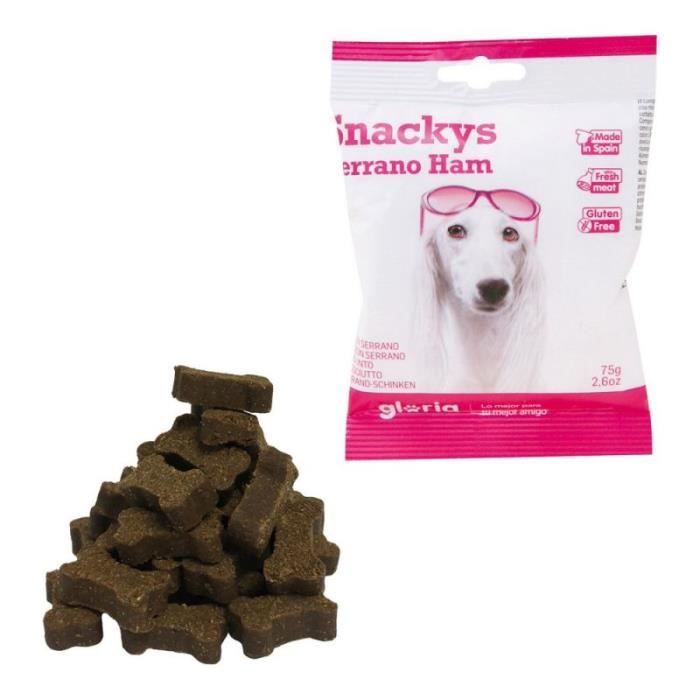Friandises Pour Chien - Gloria - Snackys - Jambon De Sarrano - Sans Gluten - 75 G