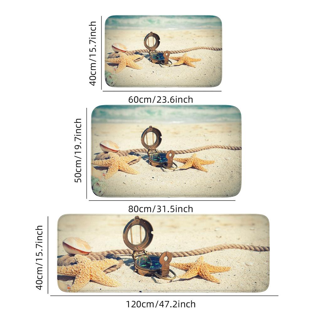 1 шт. коврик для двери с ракушкой конхой на пляжную волну, легко чистится, фланелевый коврик для пола, устойчивый к пятнам, подходит для ванной комнаты, li