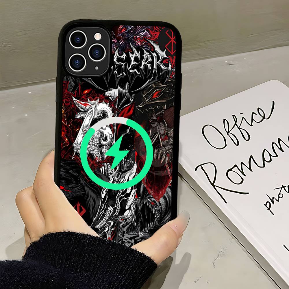 Anime Fashion Berserk Guts Phone Case For IPhone 17 16 15 14 13 12 11 Pro Max Plus Magsafe Magnetic Shell