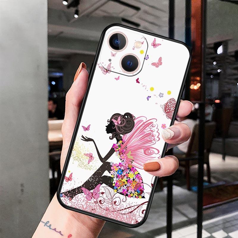 Чехол для телефона с цветочной бабочкой для iPhone Samsung Galaxy Redmi Xiaomi Oppo OnePlus Note SA 7 8 9 10 11 12 13 14 20 21 22 23 53 54 Pro Max Plus Ultra